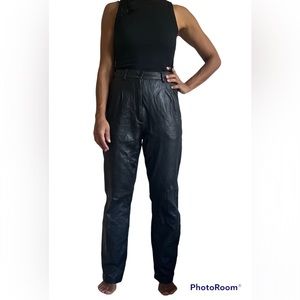 Michael Hoban high waisted leather pants